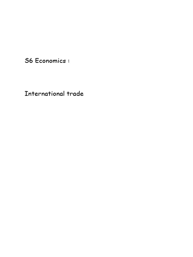International Trade | PDF