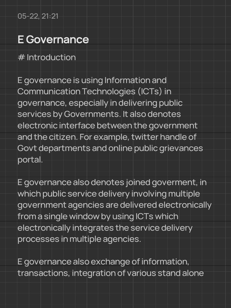 E Governance | PDF