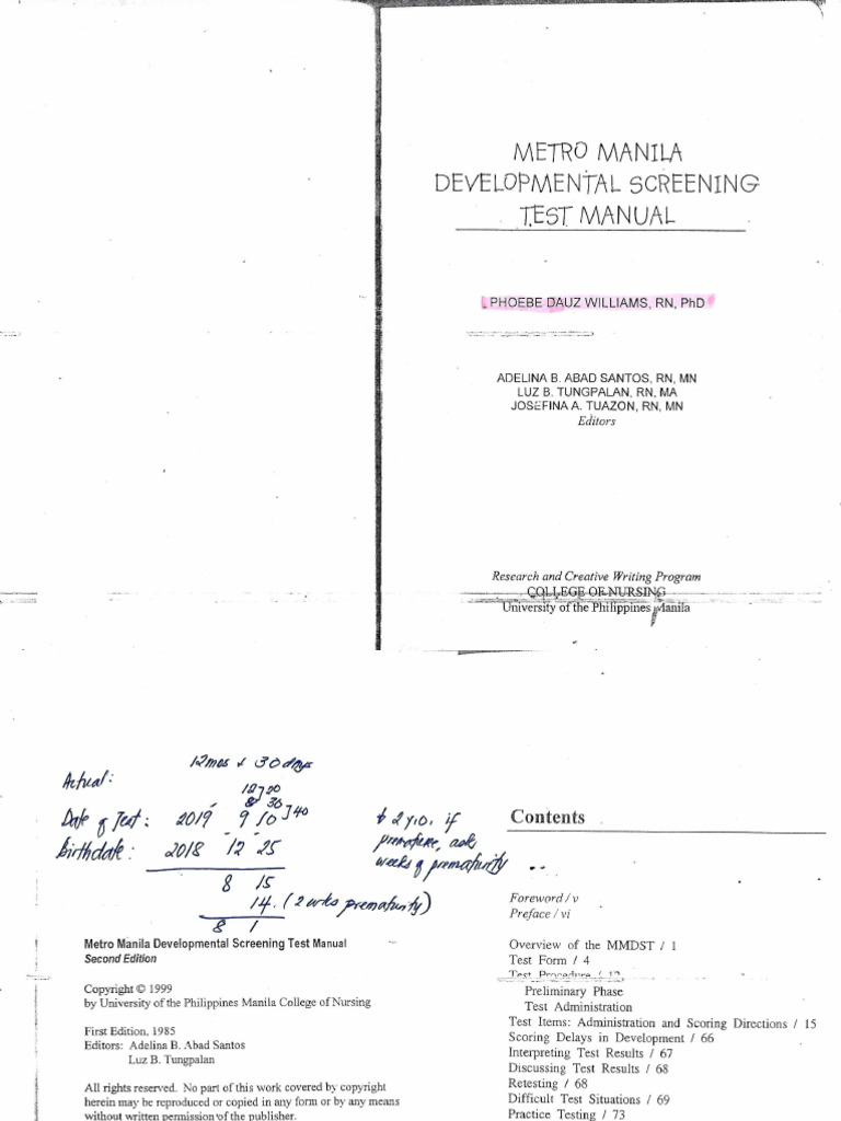 MMDST Booklet | PDF