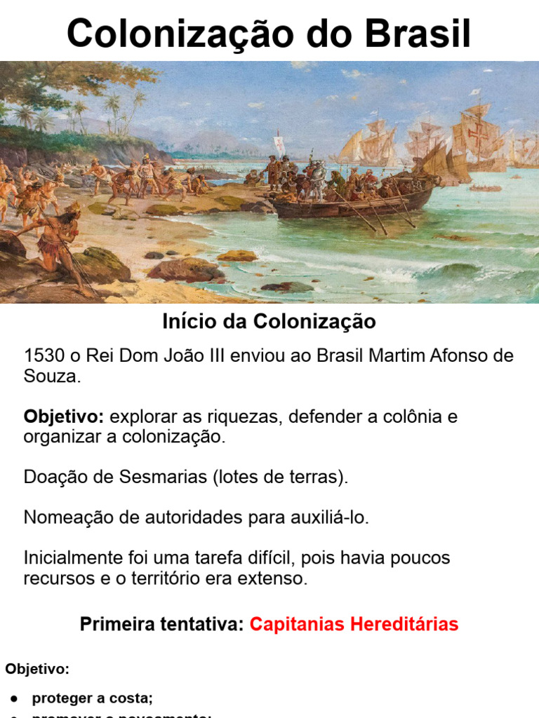 Brasil Colônia - Início Da Colonização | PDF | Brasil