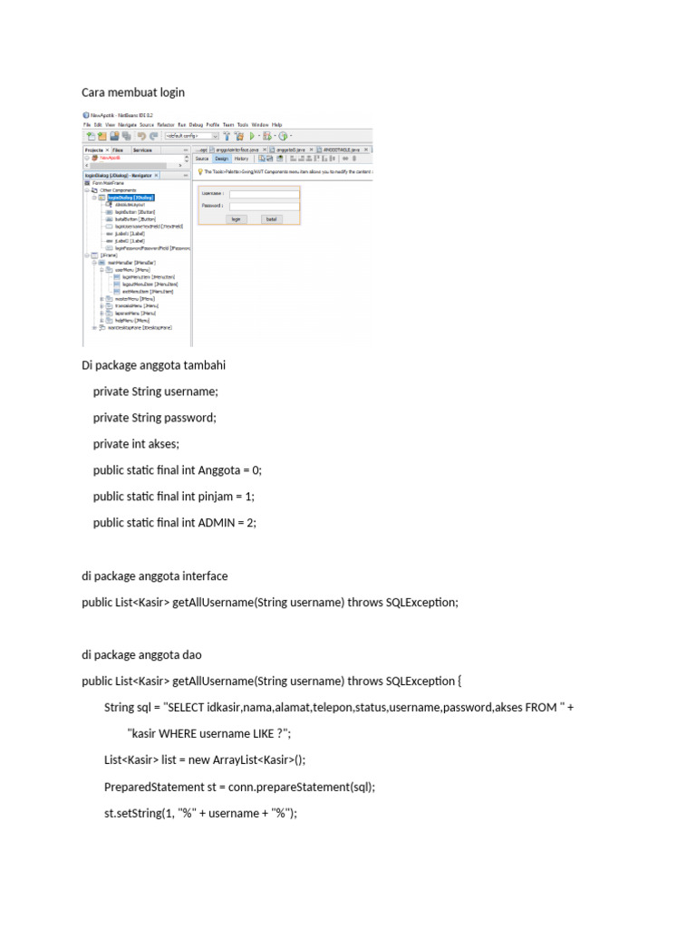 Cara Membuat Login | PDF