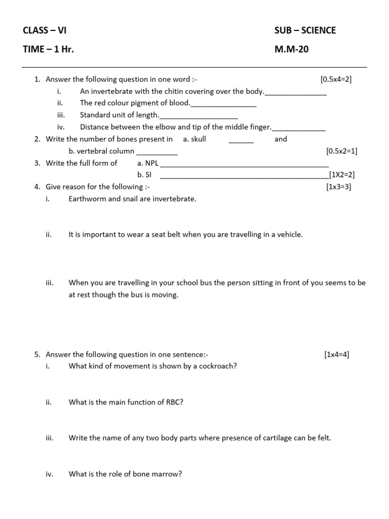 Class 6 sci pdf