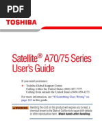 TOSHIBA Satellite A70.75 Series User's Guide