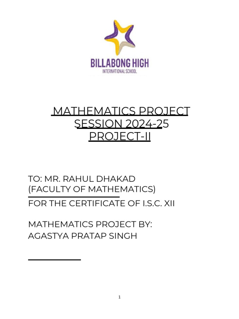 Maths Project PDF | PDF