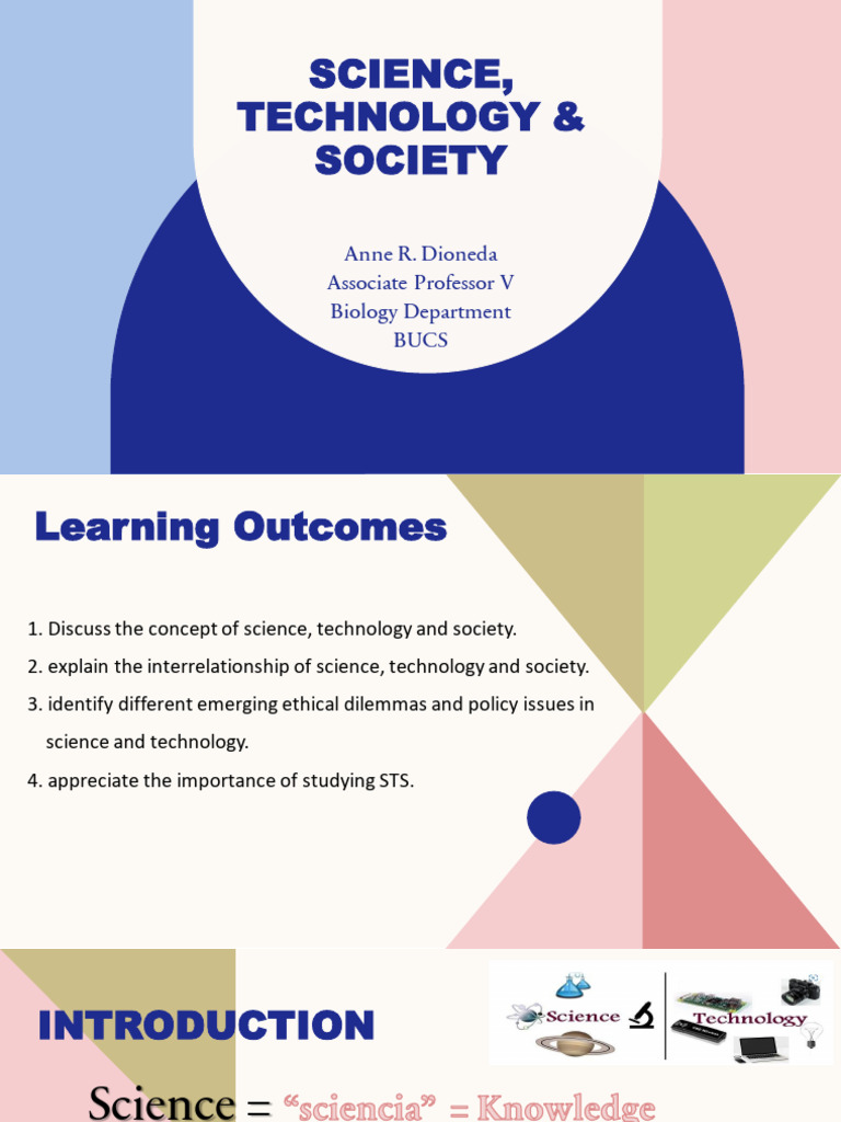 Introduction To Science Technology Society 2023 | PDF