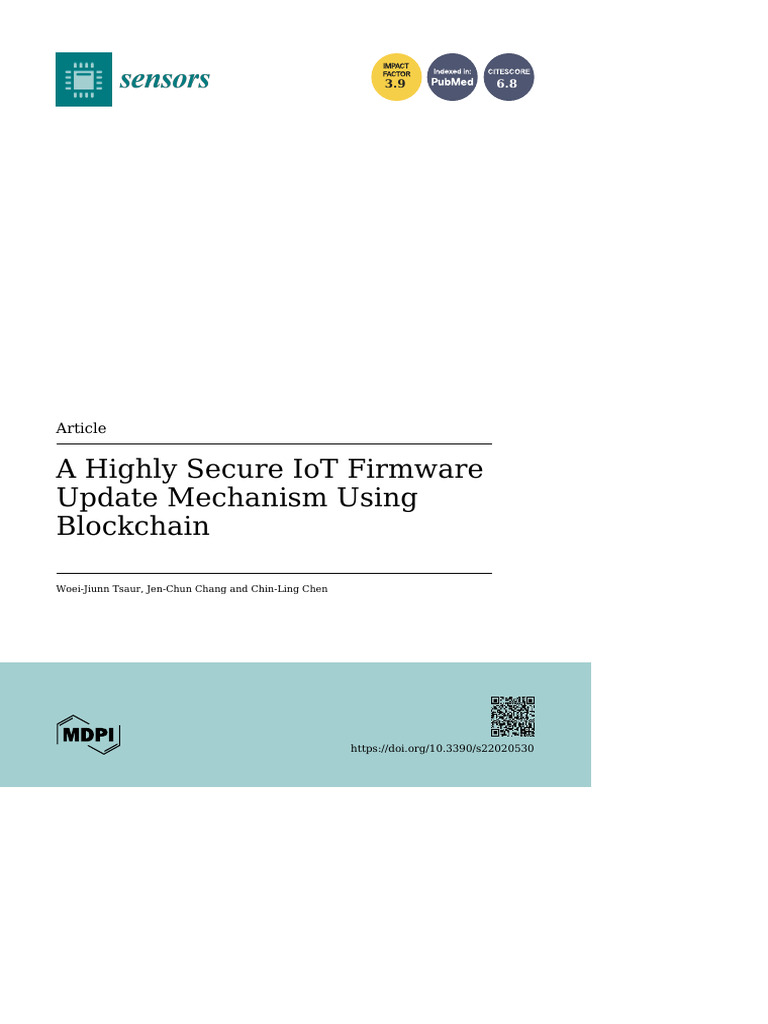 Sensors 22 00530 With Cover 1 | PDF