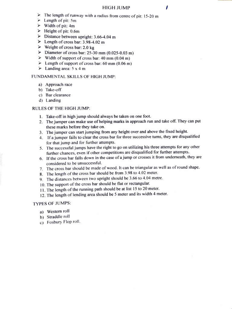 High Jump | PDF