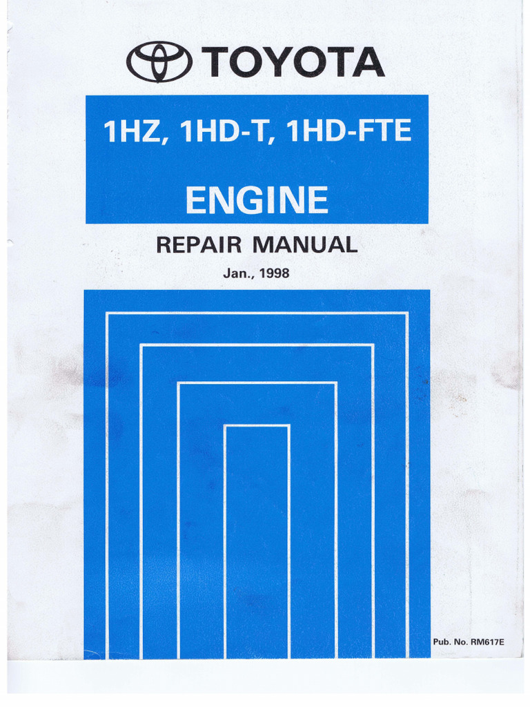 TOYOTA) Manual de Taller Reparacion 1HZ 1HDT 1HDFTE Toyota Land