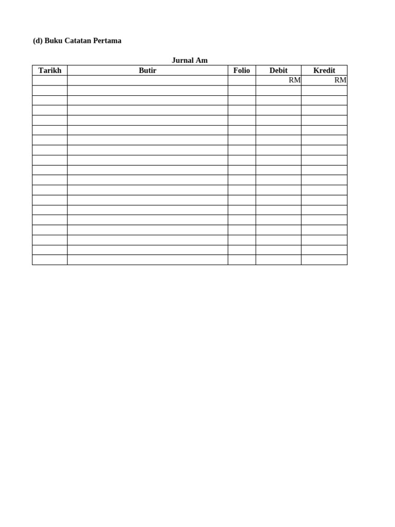 Format Akaun Kerja Khusus 1 Pdf