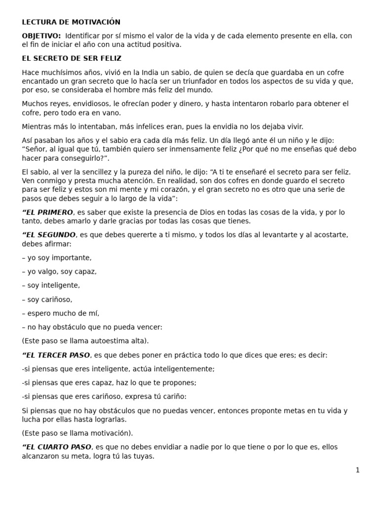 Claves para una Vida Plena y Feliz | PDF | Felicidad | Relaciones ...
