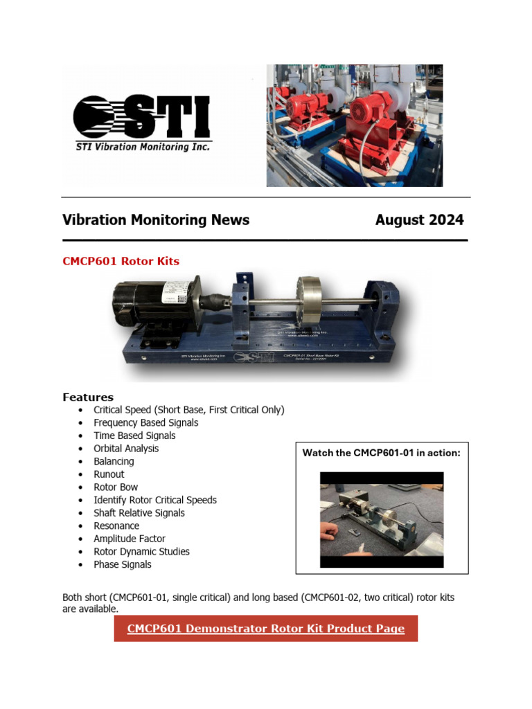 Newsletter - Rotor Kits-Working Examples of Real Machinery | PDF