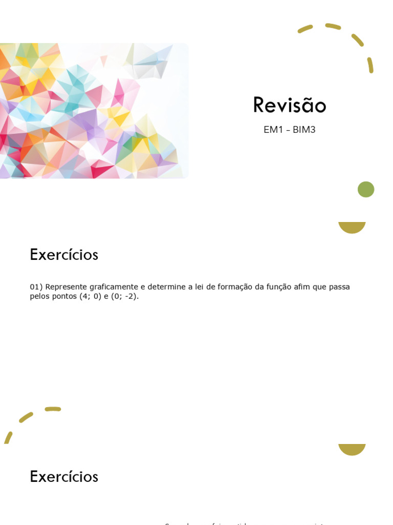 Revisão - EM1 - Prova 03 | PDF