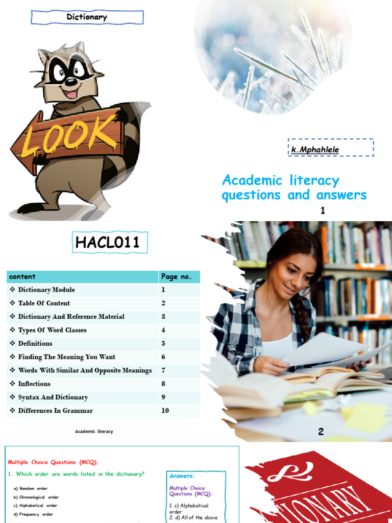 Dictionary Skills and Word Classes | PDF | Noun | Language Arts ...