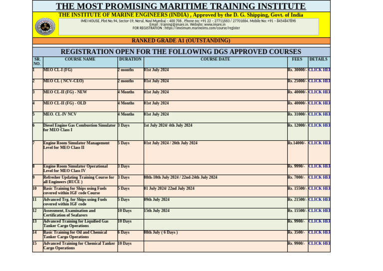 Course Schedule July 2024 | PDF