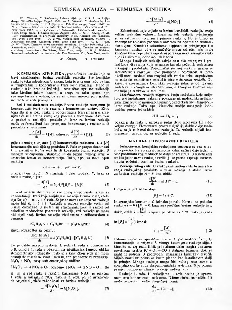 Kemijska Kinetika | PDF