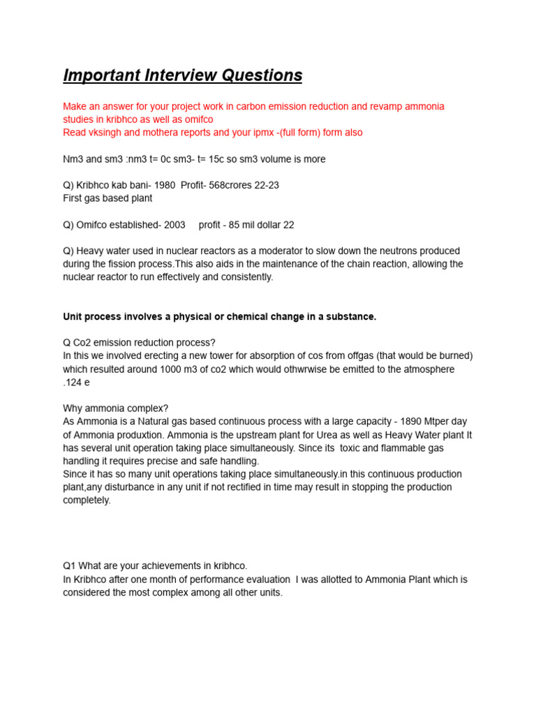Interview Questions | PDF