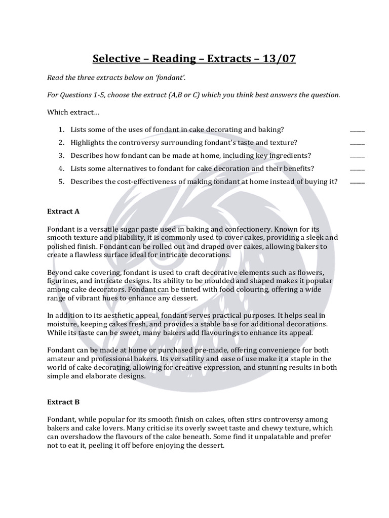 Selective Reading 1307 | PDF