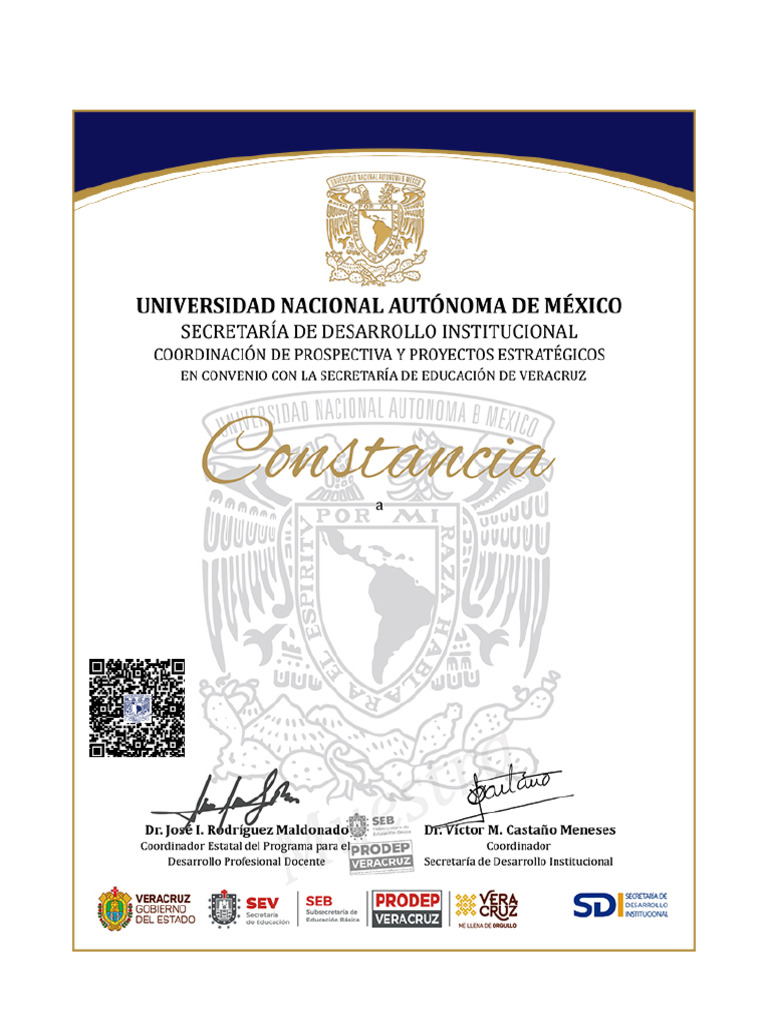 CONSTANCIA UNAM 2020 | PDF