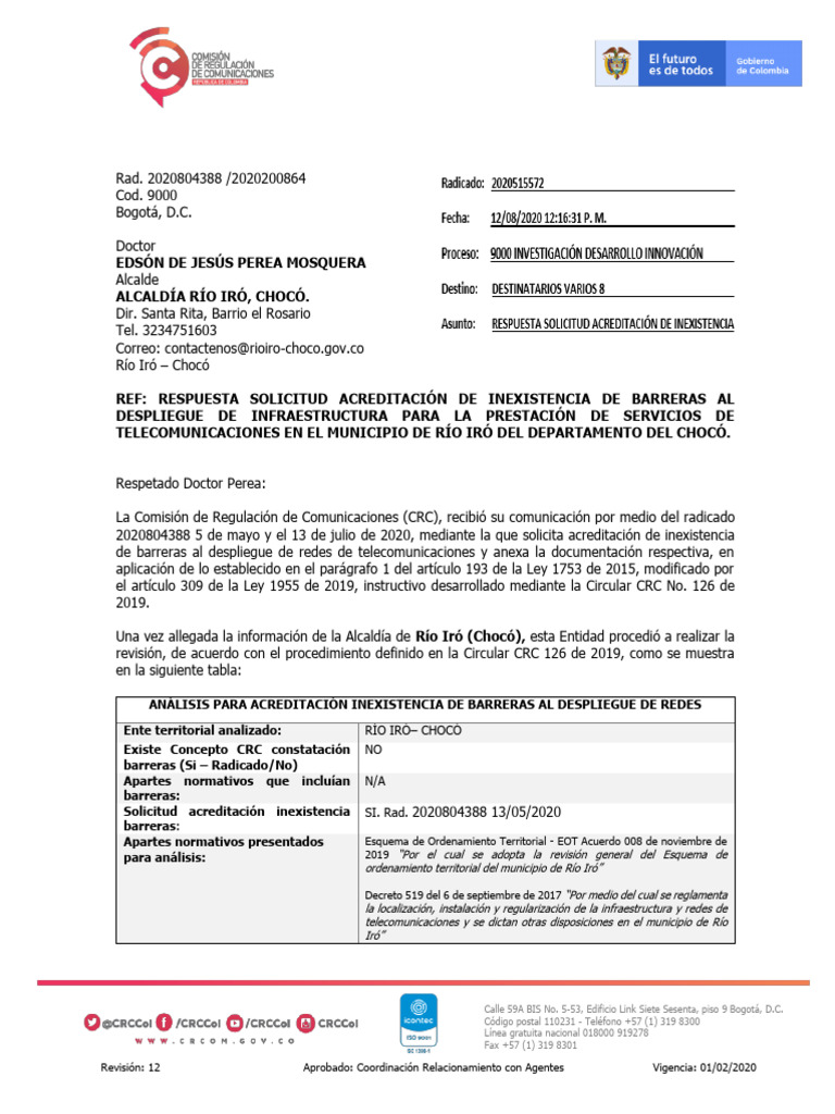 647 - CHOCO - RIO IRO - Acreditado | PDF