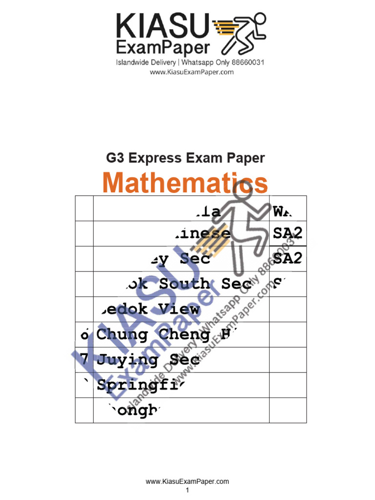 Secondary 1: Mathematics | PDF