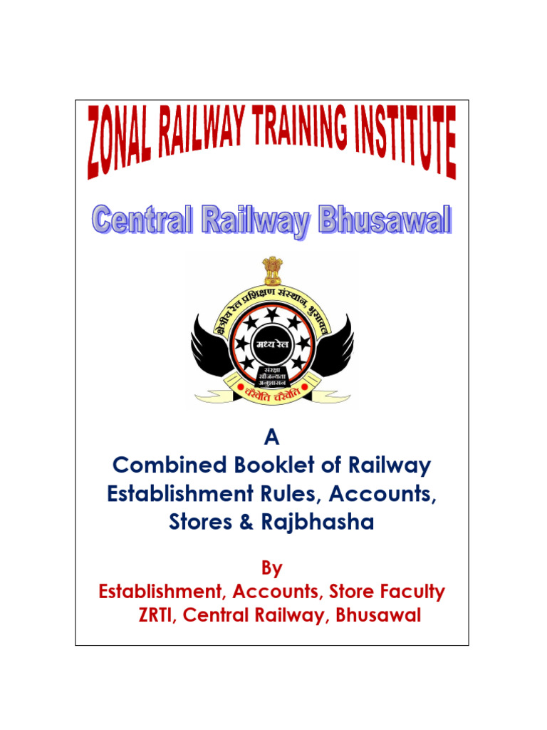 Combined Book of Estb, Accounts, Store, Rajbhasha | PDF
