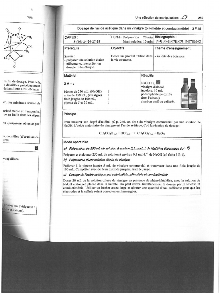 Dosage Acide Acetique Cacab PDF — free download