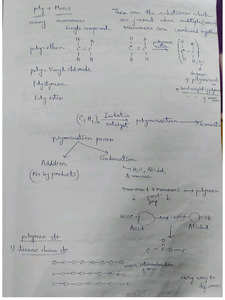 Notes On Polymer | PDF