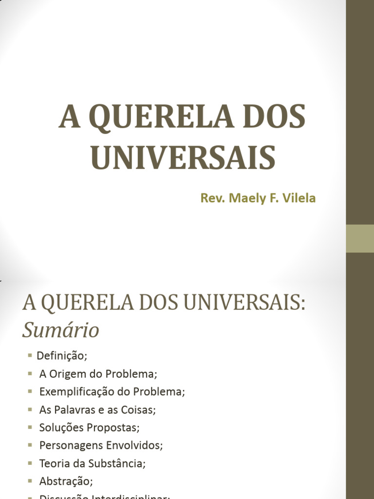A Querela Dos Universais | PDF