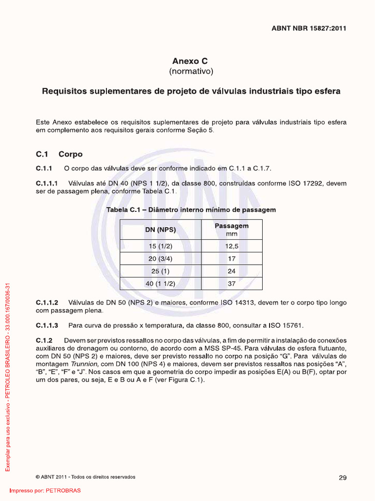 Anexo C ABNT NBR15827 | PDF