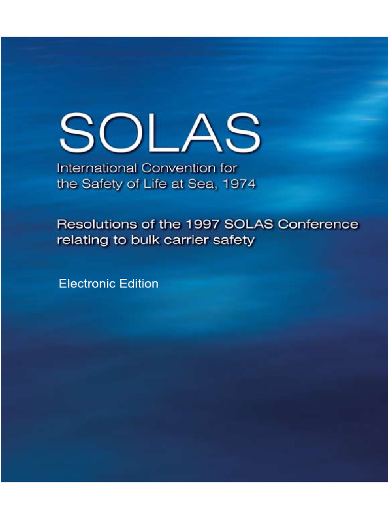 E 160 SOLAS-Bulk Carrier Safety - Licenced | PDF