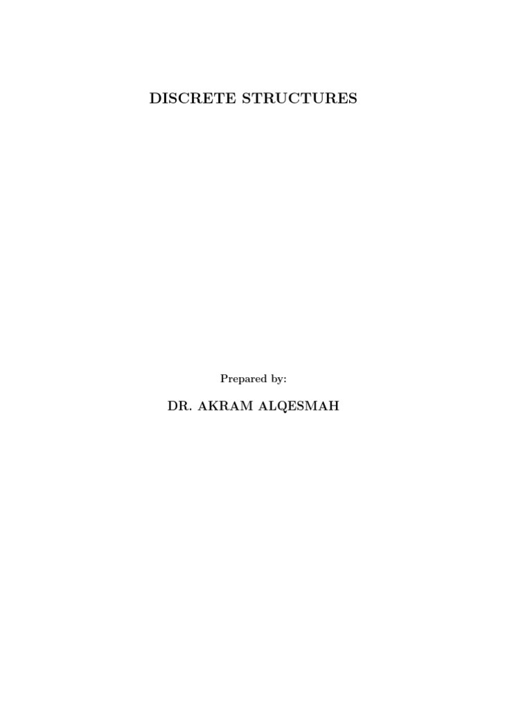 Chapter 1 Discrete Structures | PDF