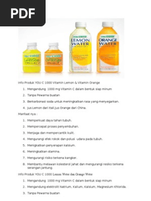 Info Produk You C 1000 Pdf Dietary Supplements Essential Nutrients