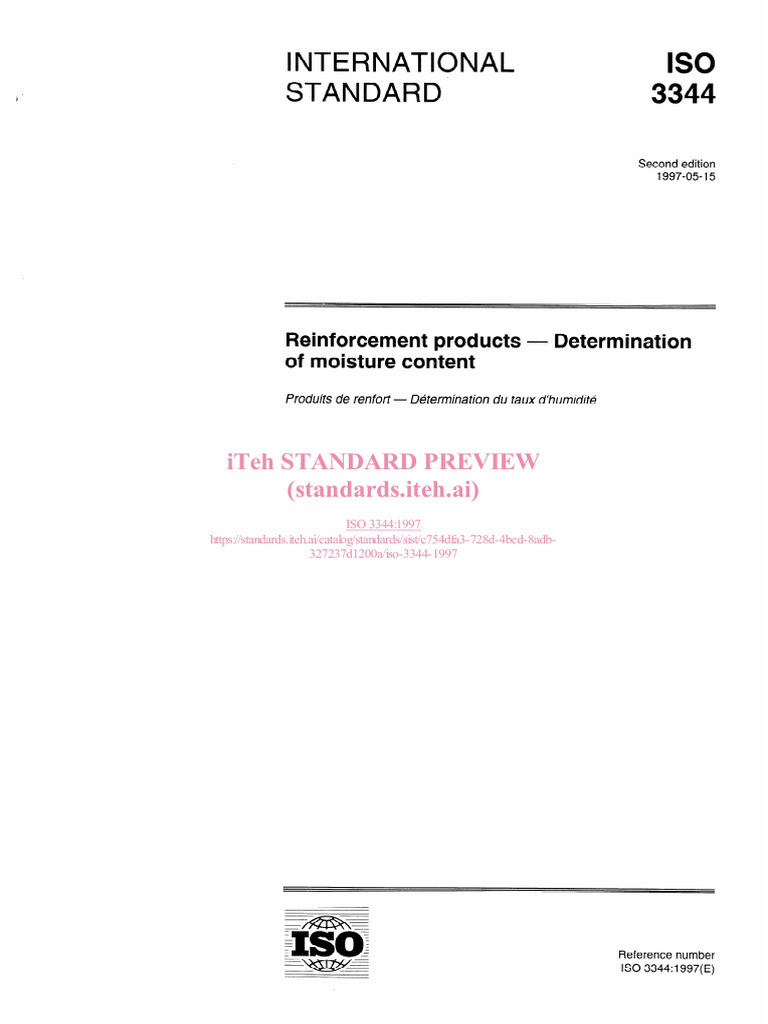 Iso 3344 1997 | PDF
