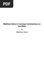 Matthew Henry Concise Bible Commentary