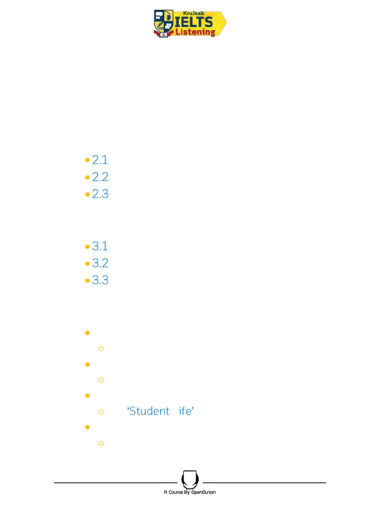 Chapter 5 Appendix IELTS Listening | PDF