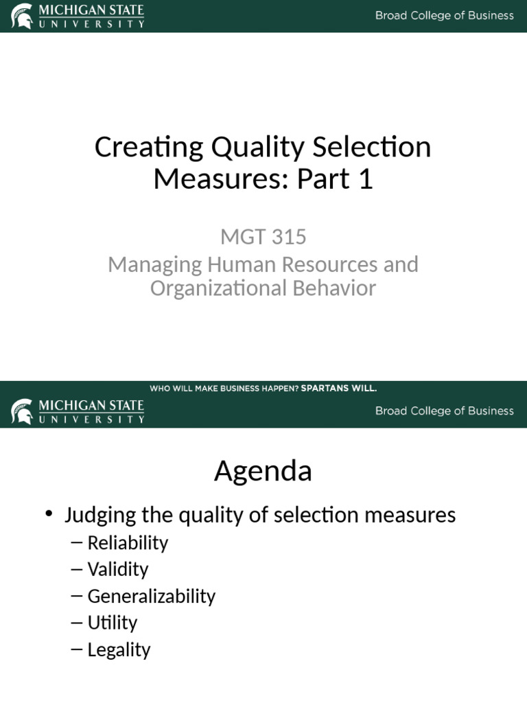2.creating Quality Selection Measures - Part 1 | PDF