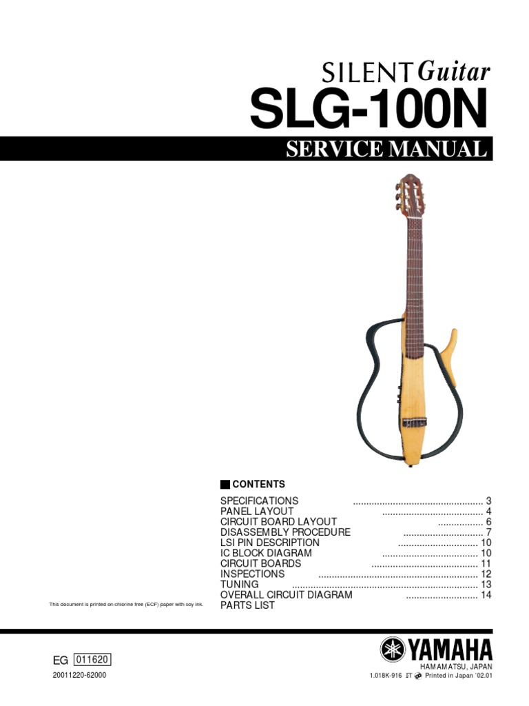 Yamaha Silent Guitar Service Manual | String Instruments | Operational