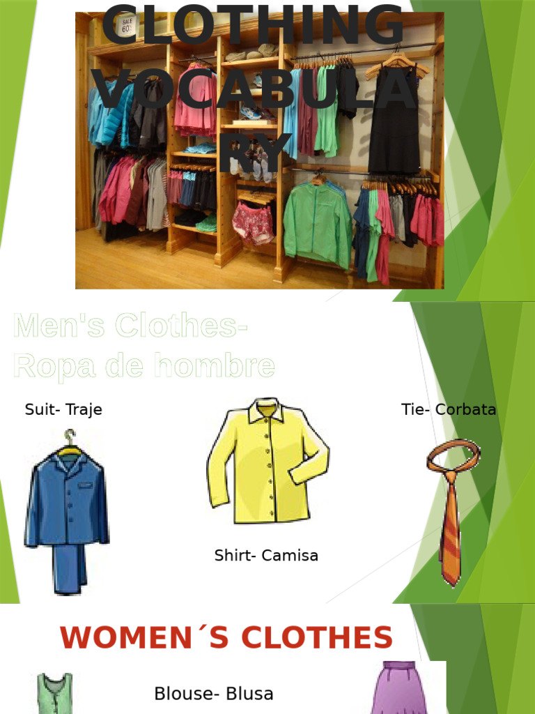 1.2 Clothing Vocabulary | PDF