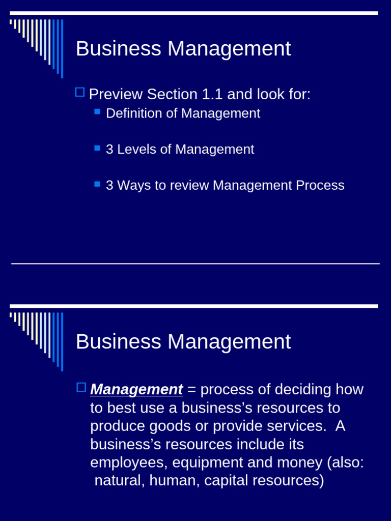 Bus Mgment Ch1 To 4 Ppt Outline Pdf