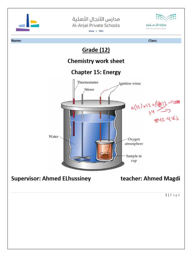 Worksheet GD 12 CH 15 | PDF