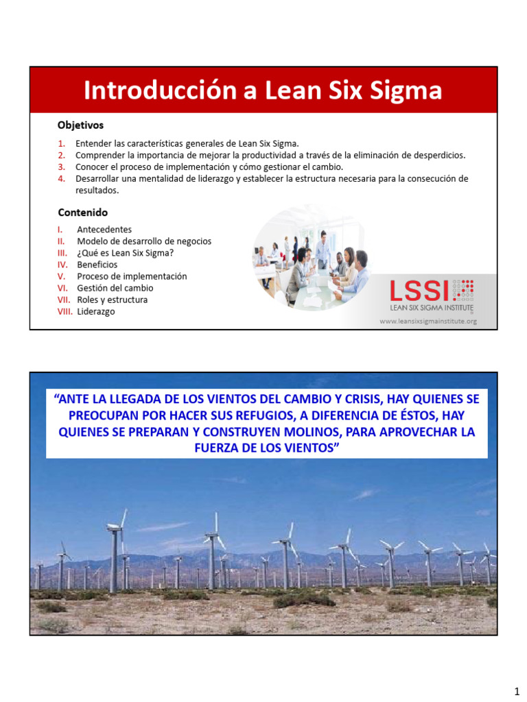 1.1 Introducción A Lean Six Sigma | PDF