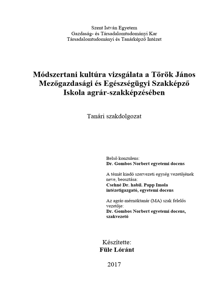 Füle Lóránt (2017) | PDF