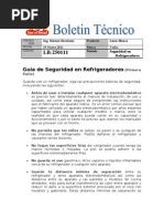 Boletin Tecnico Guia de Seguridad en Refrigeradores Parte1