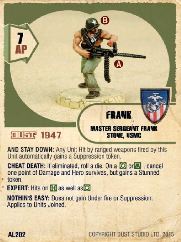 Dust1947 Allies AL202 USMC Frank CARD Stacked | PDF