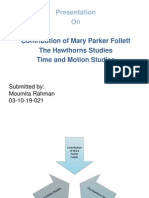 Contribution of Mary Parker Follette