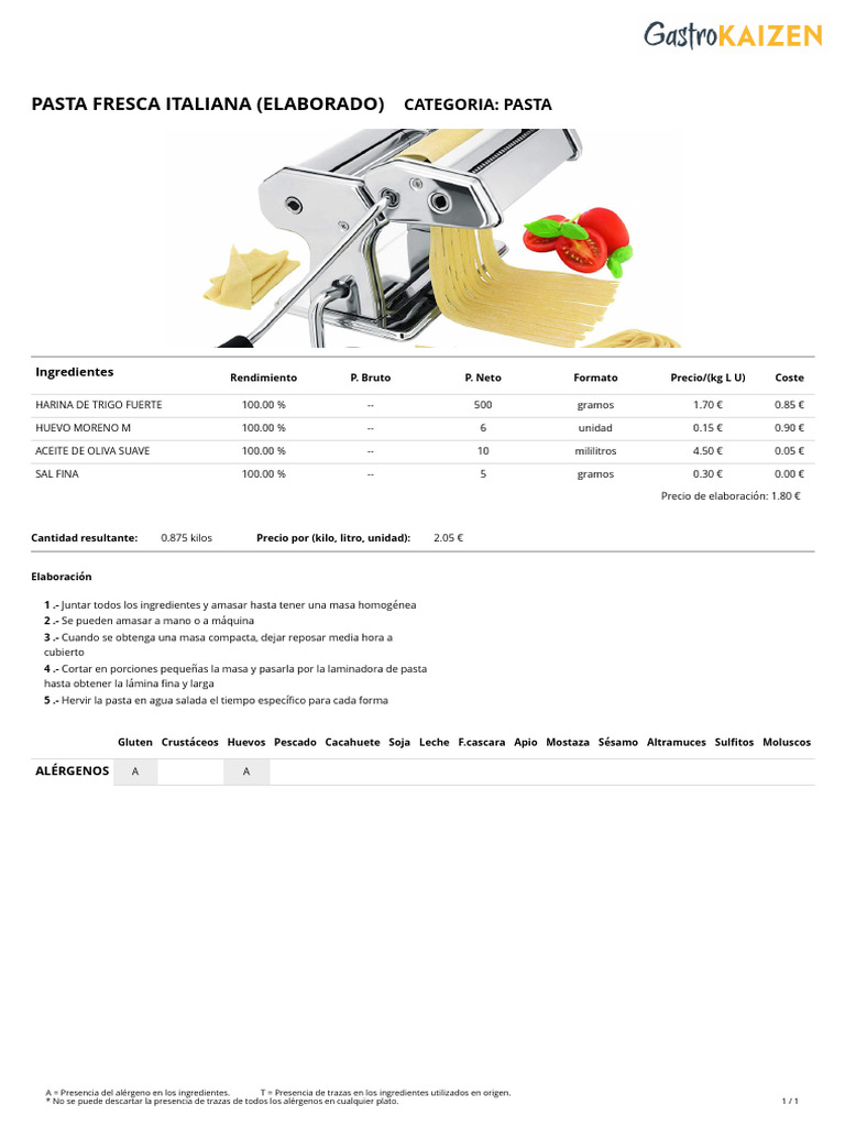 Pasta Fresca | PDF