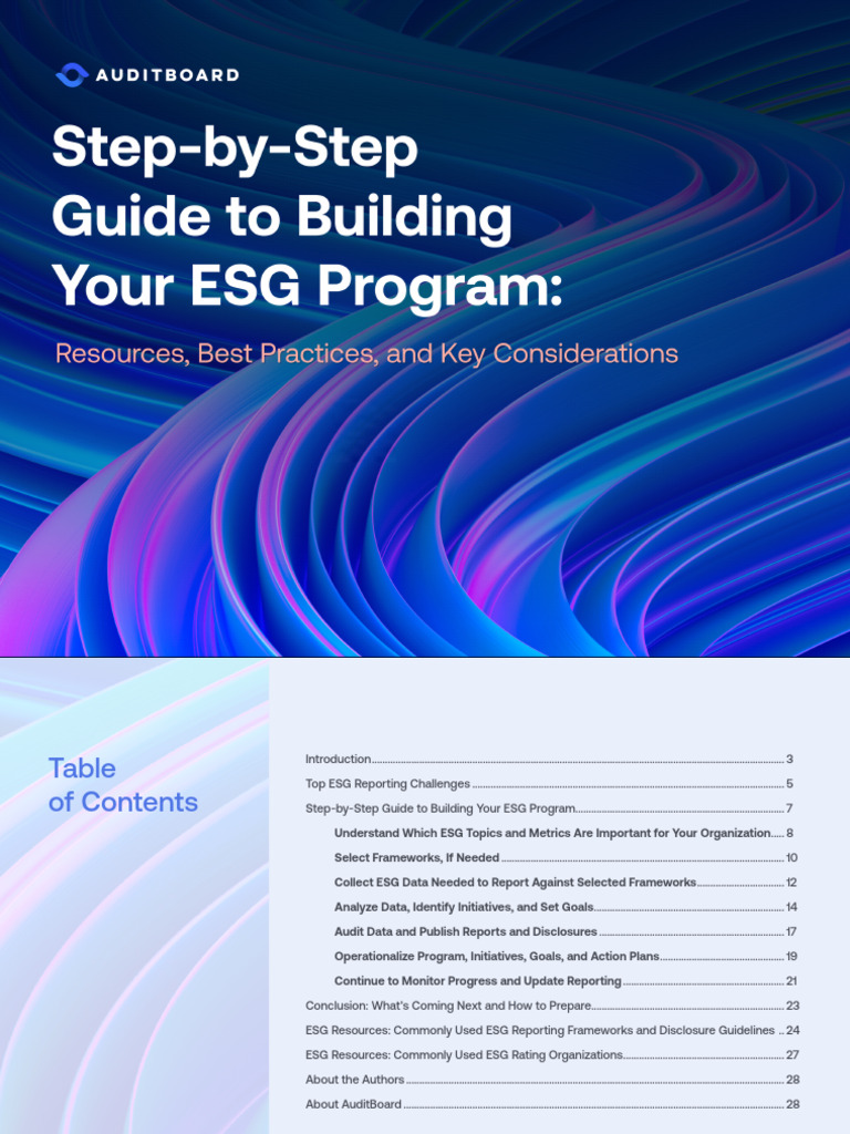 AB EB Step by Step Guide To Building Your ESG Program | PDF