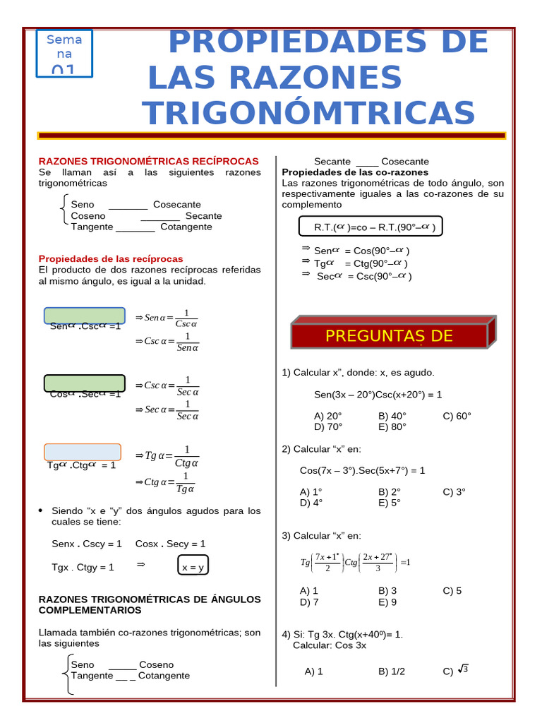 Propiedades de Las Razones | PDF