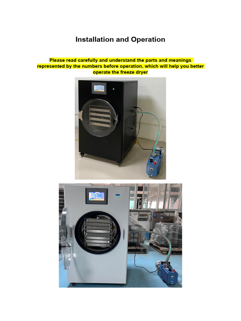 New Operation Manual For Freeze Dryer 1 Pdf