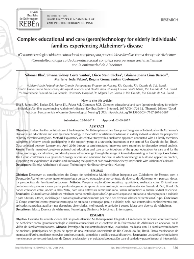 Complex Educational and Care Gerontechnology For Elderly Individuals | PDF